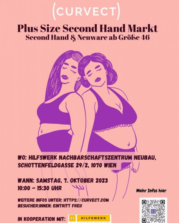 Plakat des Curvect Second Hand Markt im Oktober 2023