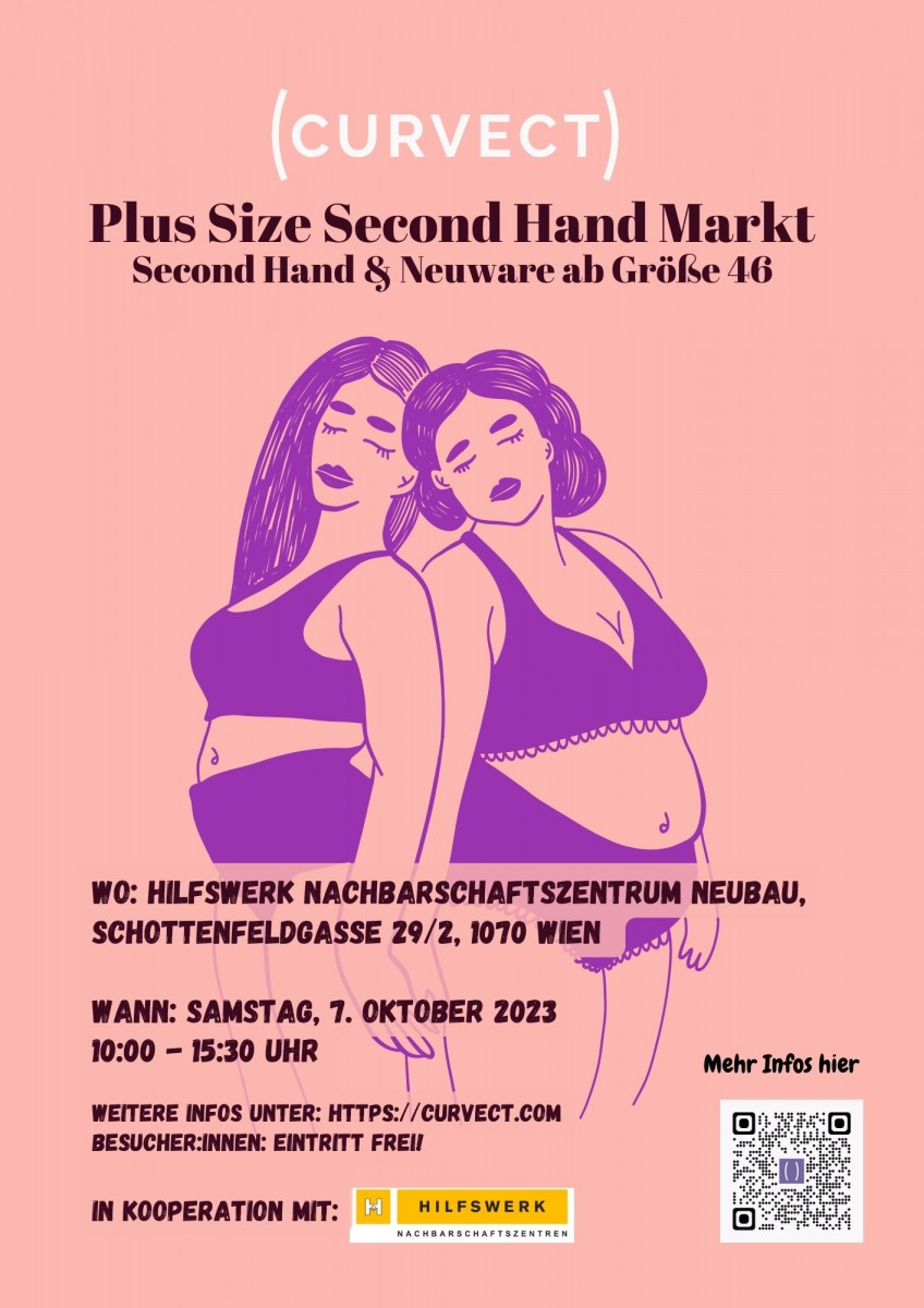 Plakat des Curvect Second Hand Markt im Oktober 2023